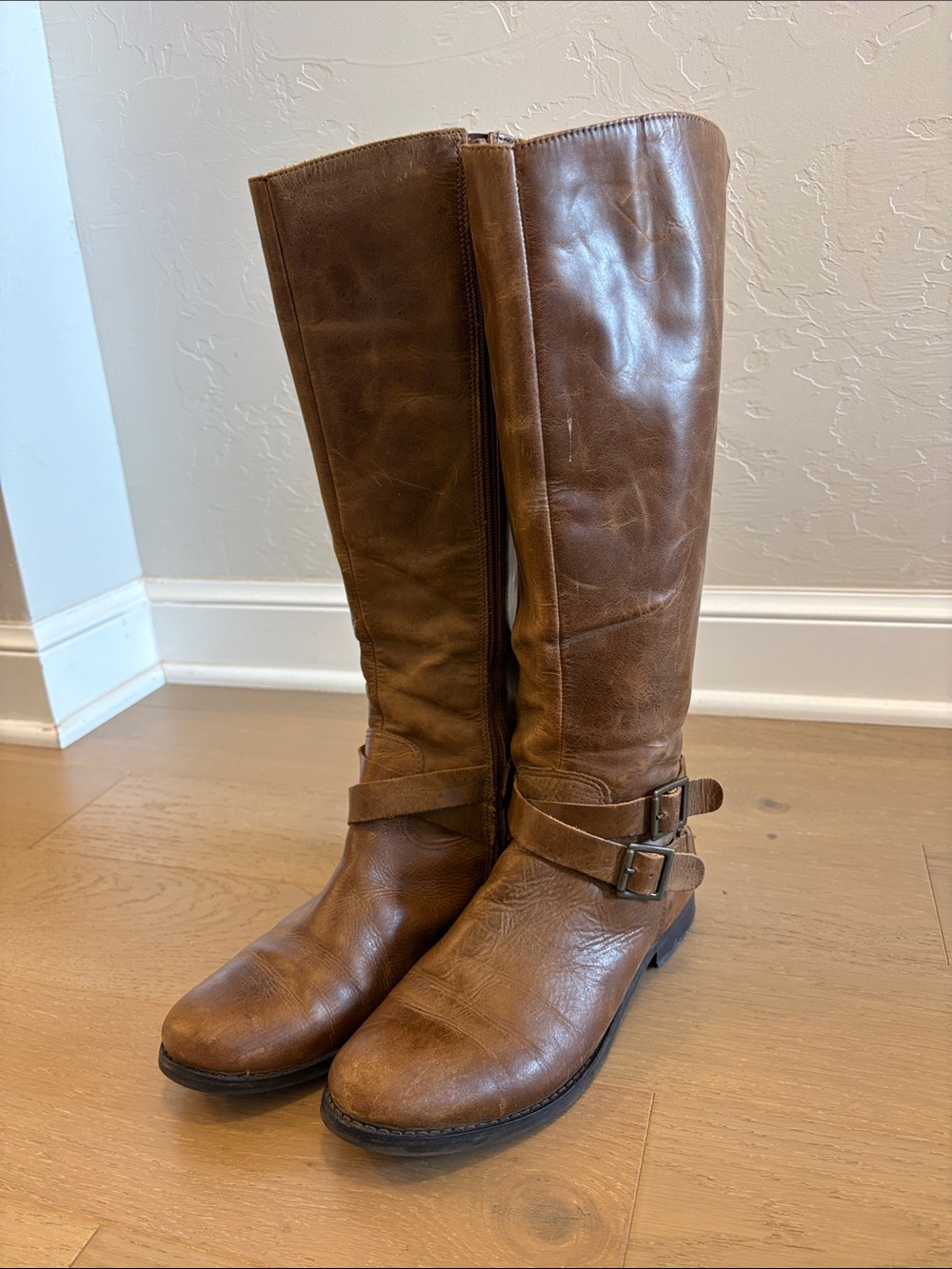 Matisse Brown Leather Knee High Riding Boots Size 9